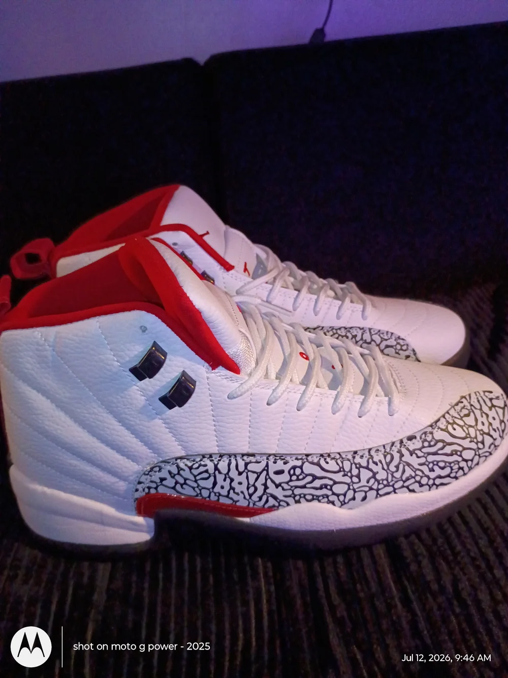 Air Jordan Retro Basketball Sneakers - White/Red